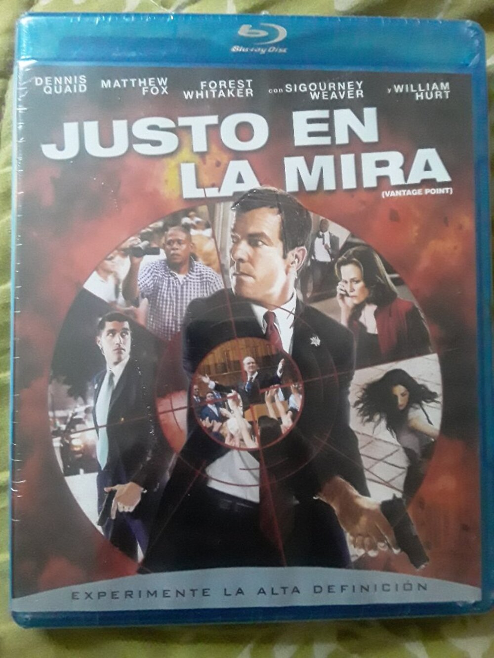 Sealed Blu-ray 2008 action thriller film "Justo en la mira" Dennis Quaid